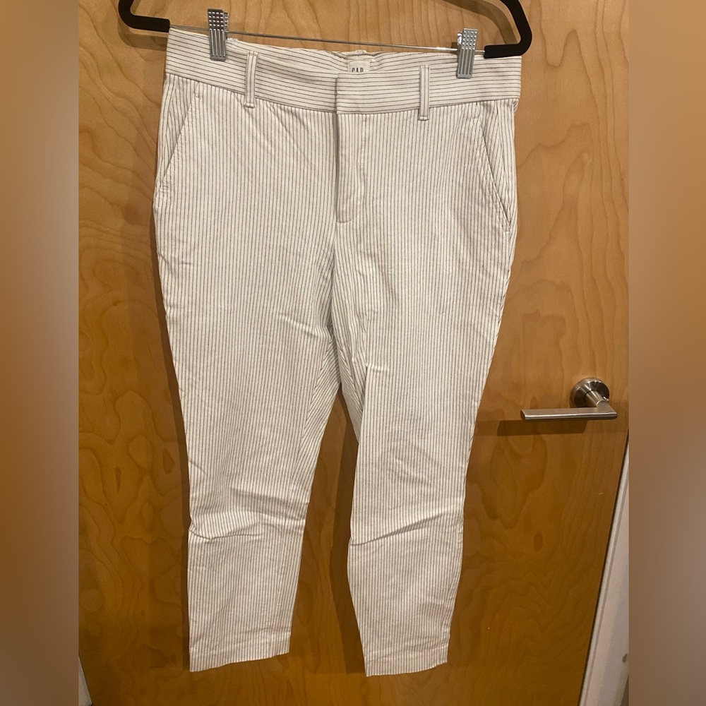 White striped pants